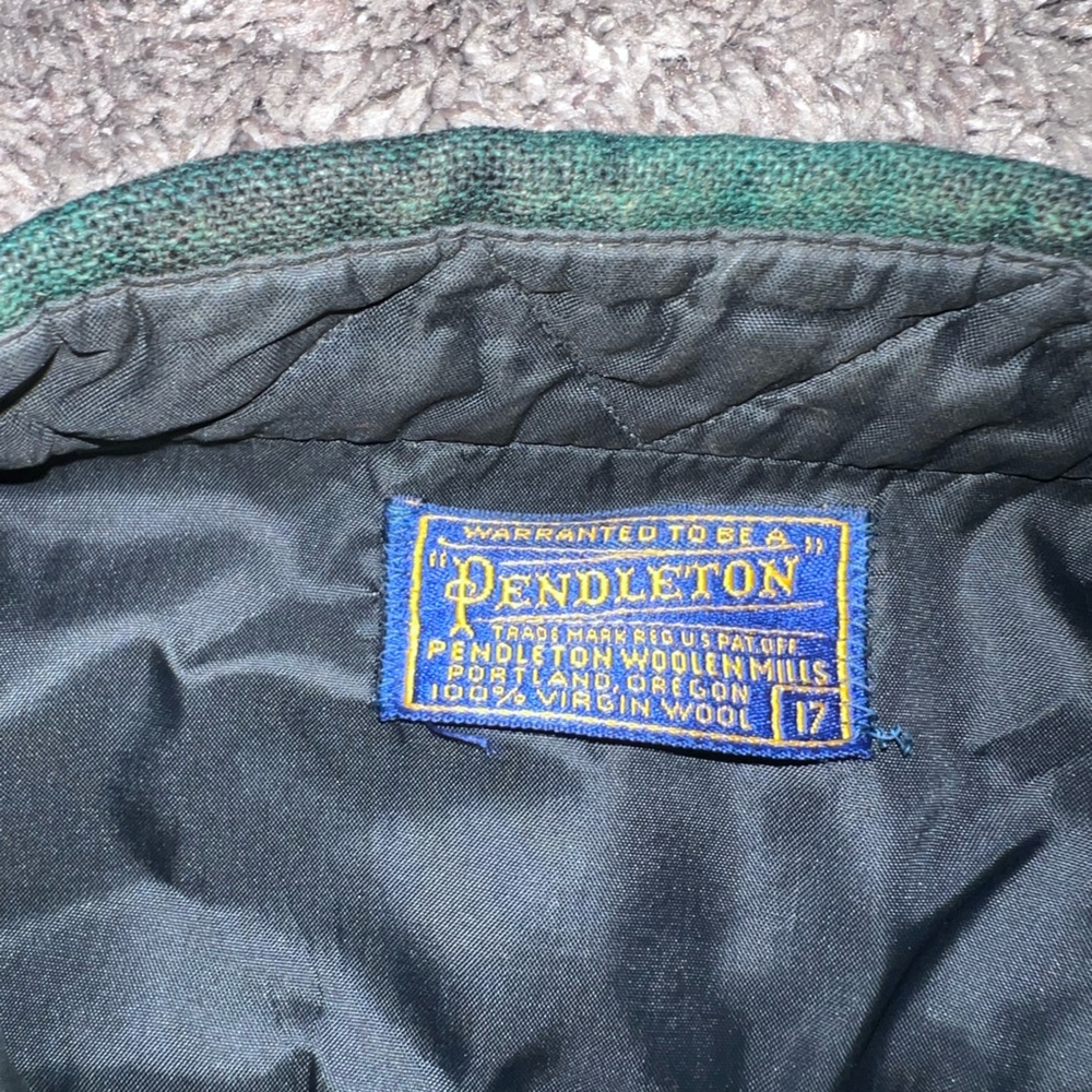 Pendleton Green and Black Wool Lined Jacket - image 3